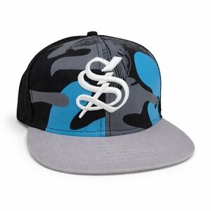 Y2K Streetwear Snapback Hat | S Monogram Flat Brim Cap | Like-New Condition